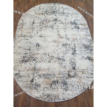 Турецкий Современный Ковер Лофт Дизайн 28 Серый Овал