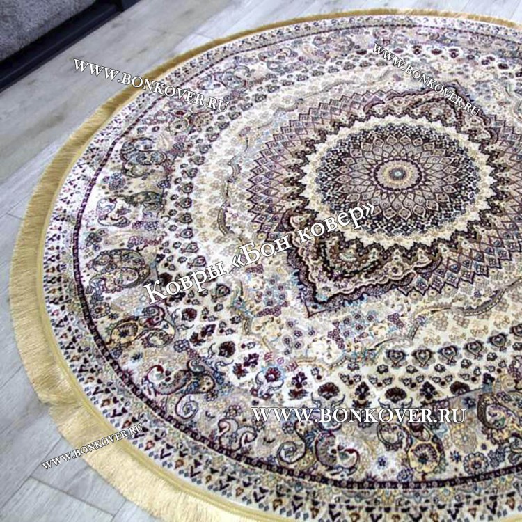 Восточный Ковер Для Гостиной Медальон Дизайн 28748 круг