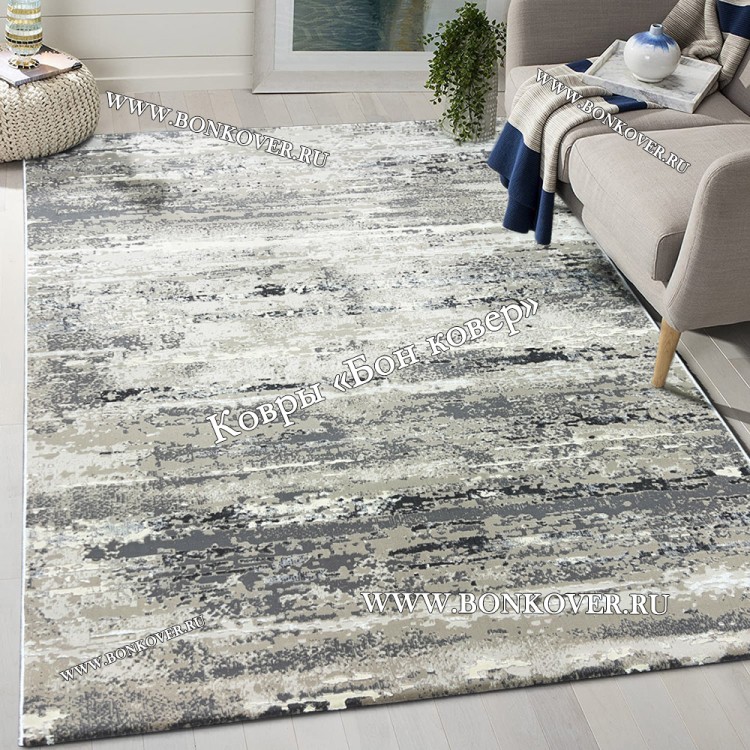 Турецкий Ковер Для Гостиной Серый Арт 30038