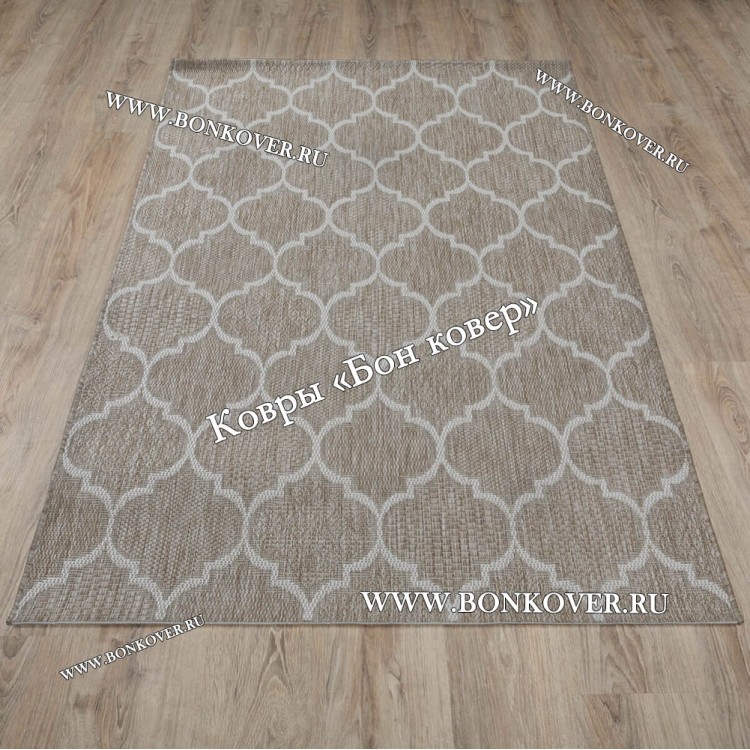 Безворсовый ковер дизайн 141 бежевый