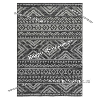 Безворсовый ковер дизайн 148 Черный new