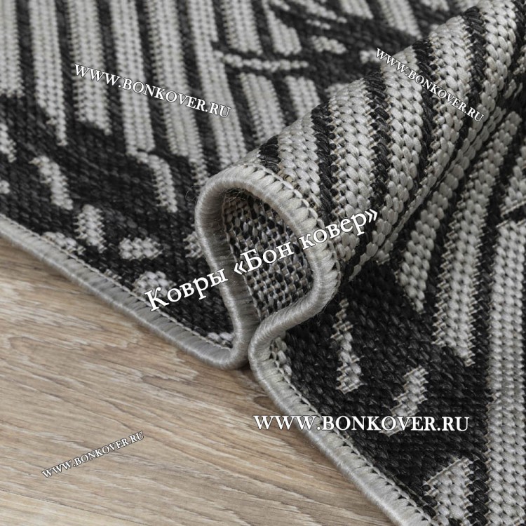 Безворсовый ковер дизайн 120 серый