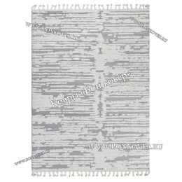 Турецкий Ковер Комфорт Дизайн 30085 Серый с Белым