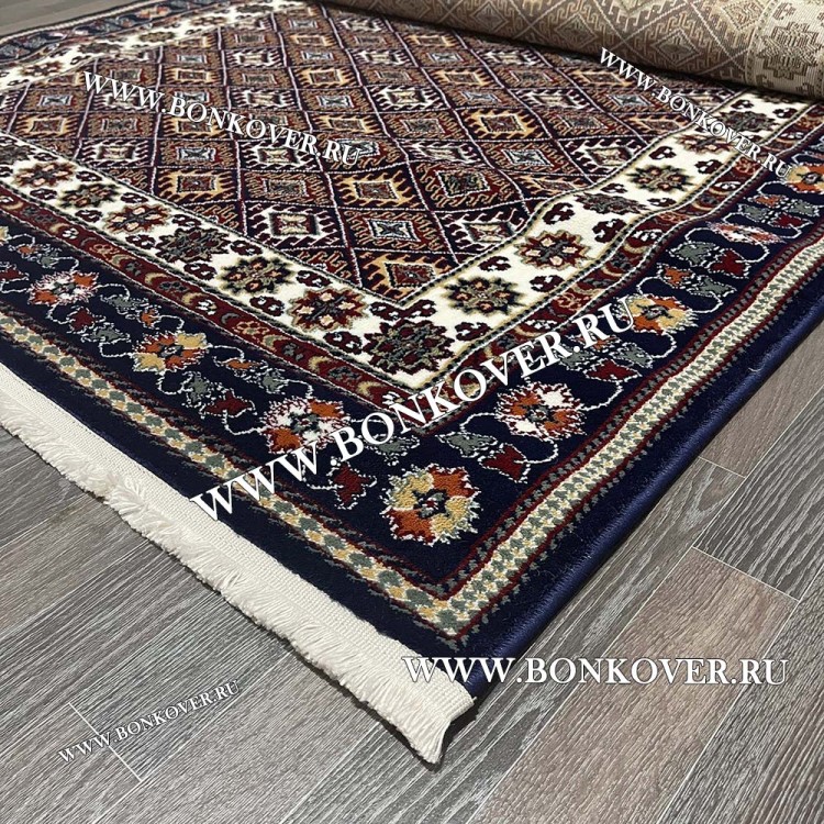 Ковер с восточным орнаментом Дизайн 02 Синий Прямоугольный