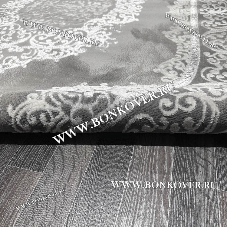 Современный Турецкий Ковер Дизайн 182 Серый Овал