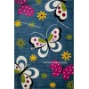 Детский Ковер с Бабочками Синий Дизайн 30008