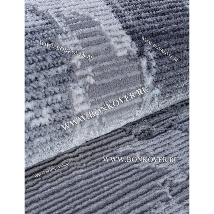 Турецкий Ковер Для Гостиной Дизайн 10 Серый Круг