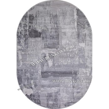 Турецкий Ковер Для Гостиной Дизайн 10 Серый Овальный