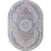 Турецкий Ковер Для Гостиной Дизайн 33 Синий с Серым Овальный
