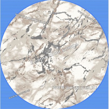 Абстрактный ковер дизайн 78 Серый с коричневым Круг