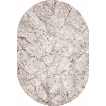 Абстрактный ковер дизайн 94 Бежево-коричневый Овал