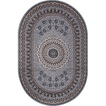 Ковер Sierra D504 BLUE-BROWN 2 Овал